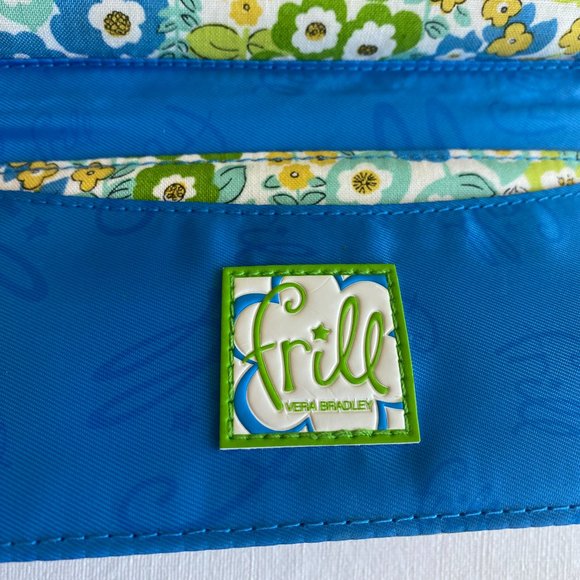 Frill by Vera Bradley Wallet in Blue, Green, & Yellow w/ Coin Purse Inside - Picture 2 of 9